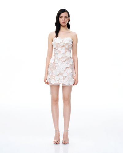 Robe courte brodée à fleurs Serafina – Blanc - JW PEI - Modalova