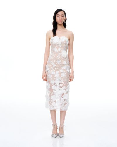 Lysandra 3D Floral Embroidered Maxi Dress - White - JW PEI - Modalova