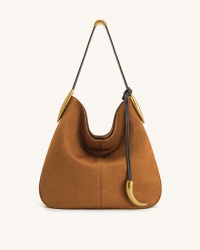 Sac Hobo Nina avec breloque en métal – Marron - JW PEI - Modalova