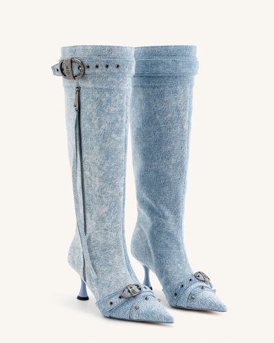 Bottes Nico en Denim - Bleu - JW PEI - Modalova