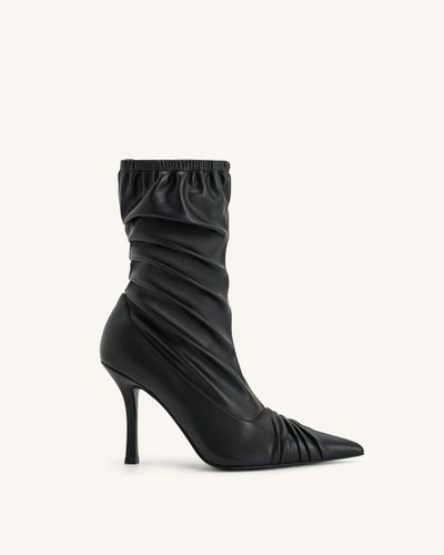 Bottines en cuir avec détails à panneaux Joanne - Noir - JW PEI - Modalova