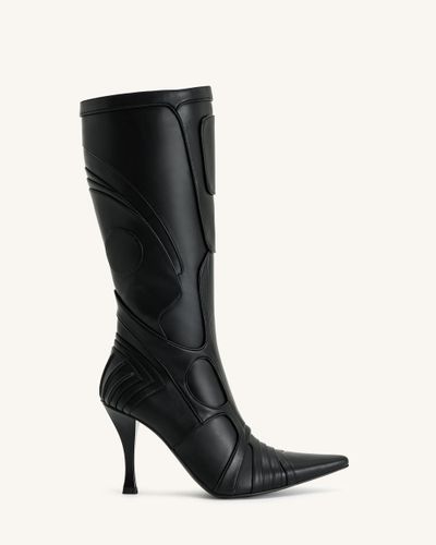 Bottes de moto futuristes à talons Odette - Noir - JW PEI - Modalova