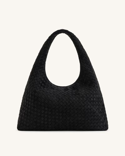 Sac à bandoulière tressé en suédine Iaura - Schwarz - JW PEI - Modalova