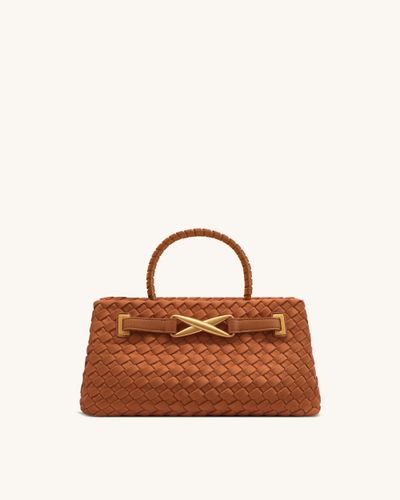 Sac cabas Elora tressé en suédine – Marron - JW PEI - Modalova