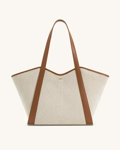 Sac cabas grande capacité Kiana – Toile marron - JW PEI - Modalova