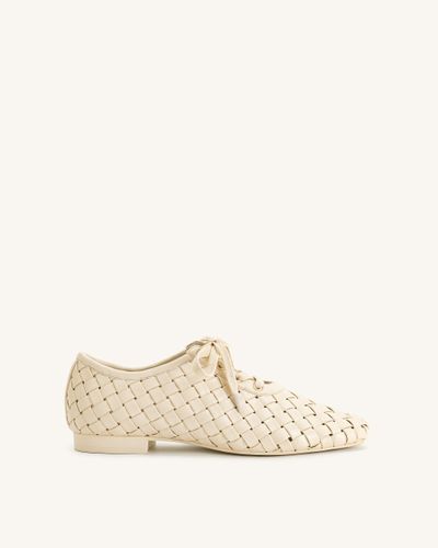 Kayla Chaussures Plates à Brides Tressées - Beige - JW PEI - Modalova