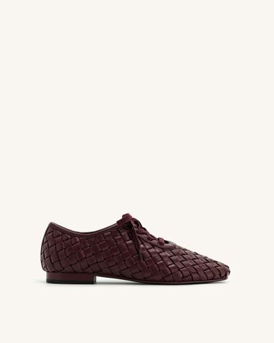 Chaussures Plates à Lanière Tressée Kayla - Rouge Bordeaux - JW PEI - Modalova