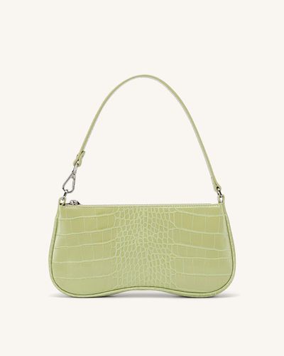 Sac Bandoulière Eva - Vert Clair Effet Croco - JW PEI - Modalova