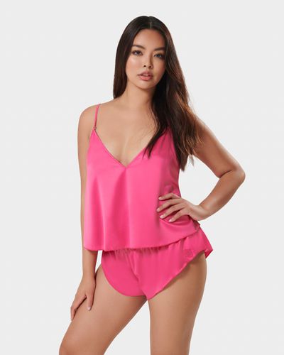 Faye Luxury Satin Cami and Short Set Fuchsia Pink - Bluebella - US - Modalova