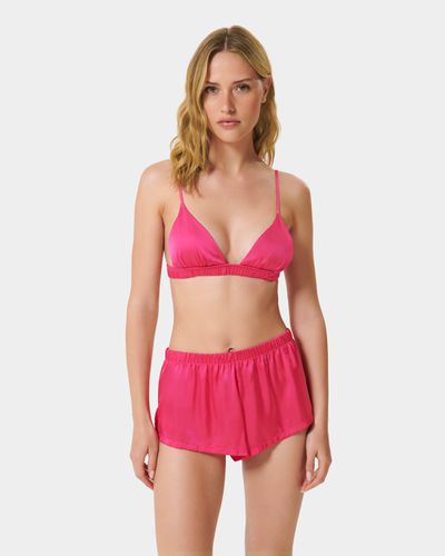 Saskia Luxury Satin Soft Bra and Short Set Fuchsia Pink - Bluebella - US - Modalova