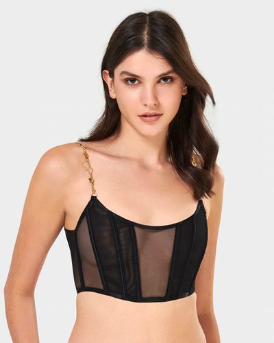 Emery Soft Bustier Black/Gold - Bluebella - US - Modalova