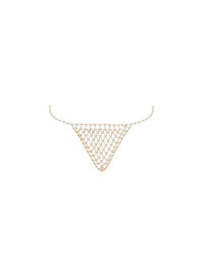 Marli Diamond Lattice Thong Gold/Clear - Bluebella - US - Modalova