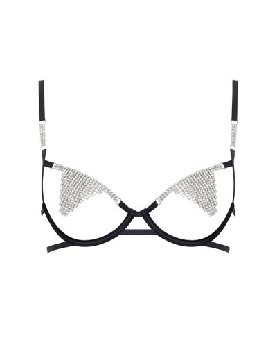 Bluebella Susu Open Diamante Bra Black - 32A - Bluebella - US - Modalova