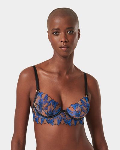 Lyandra Floral Embroidered Bra Blue - Blue / 30A - Bluebella - US - Modalova