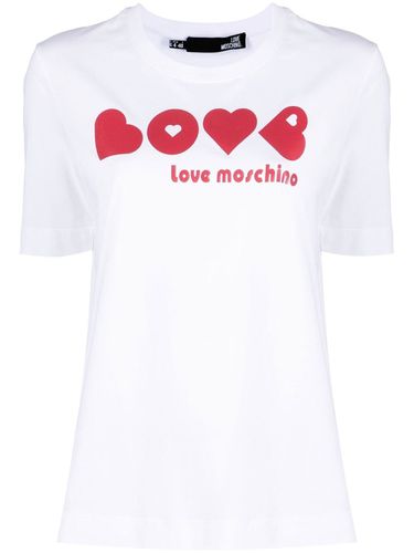 T-shirt With Logo Print - Love Moschino - Modalova