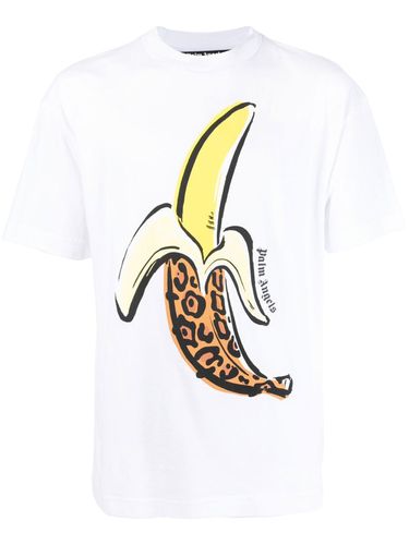 Printed Cotton T-shirt - Palm Angels - Modalova