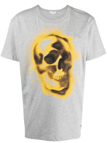 Skull Print Cotton T-shirt - Alexander McQueen - Modalova