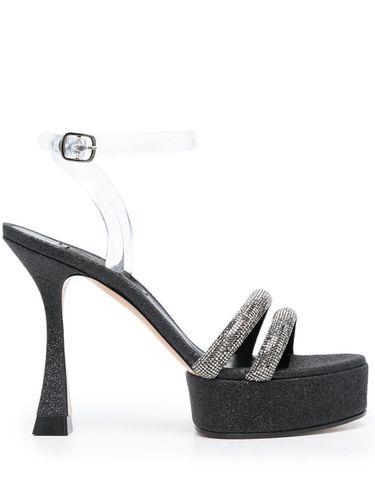 Metallic Leather Heel Sandals - Casadei - Modalova