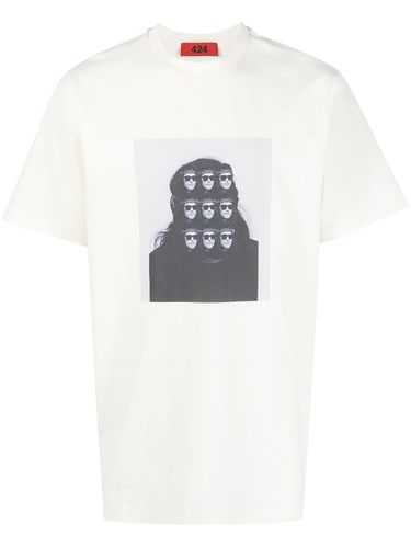 Printed Cotton T-shirt - 424 - Modalova