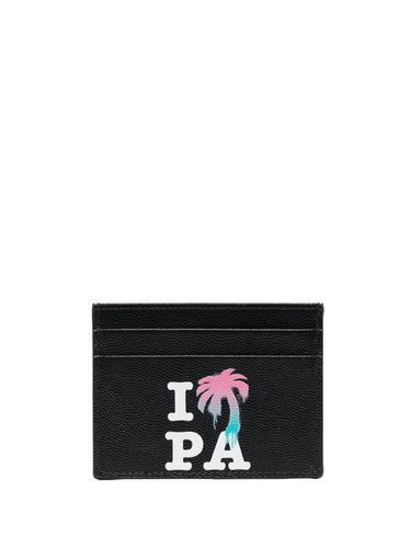 I Love Pa Leather Card Case - Palm Angels - Modalova