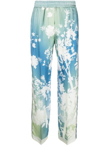 Wide-leg Printed Silk Trousers - For restless sleepers - Modalova