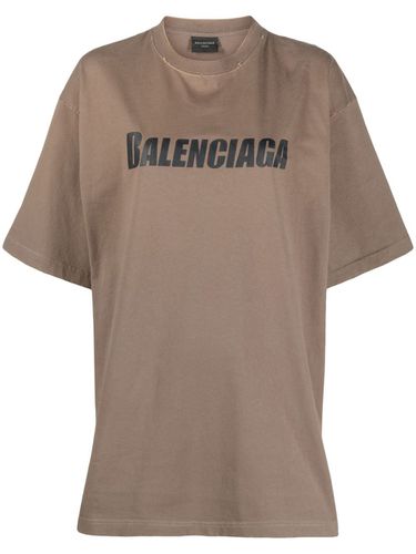 BALENCIAGA - Logo Cotton T-shirt - Balenciaga - Modalova