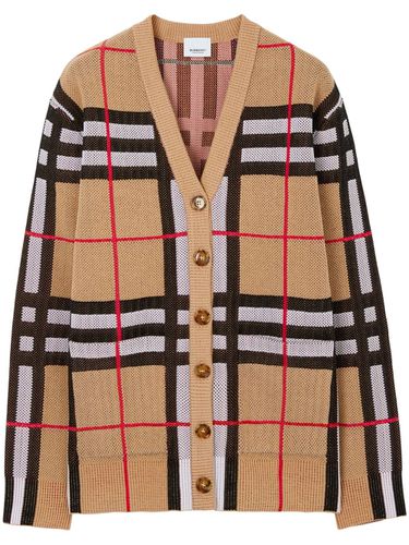 Check Motif Nylon Cardigan - Burberry - Modalova