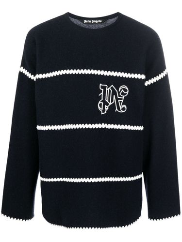 PALM ANGELS - Monogram Wool Sweater - Palm Angels - Modalova