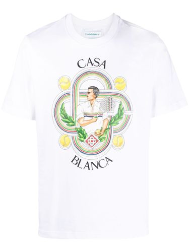 Logo Organic Cotton T-shirt - Casablanca - Modalova