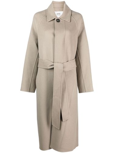 Cashmere And Wool Blend Coat - Ami Paris - Modalova