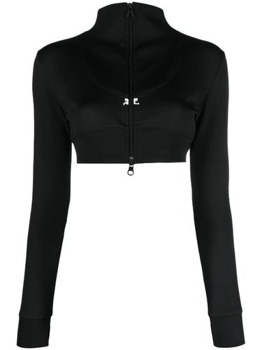 COURRÃGES - Cropped Zipped Sweatshirt - CourrÃ¨ges - Modalova