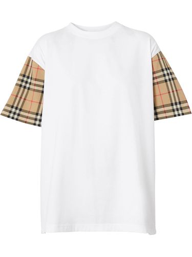 Check Motif Cotton T-shirt - Burberry - Modalova