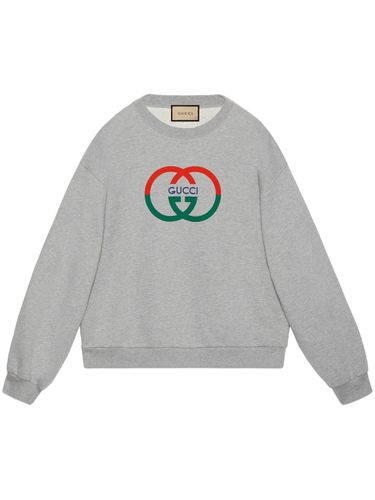 Logo Cotton Crewneck Sweatshirt - Gucci - Modalova