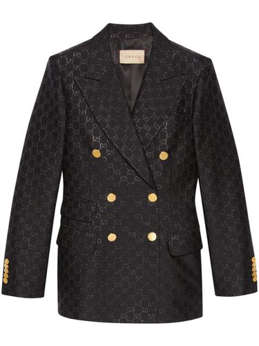 Gg Wool Double-breasted Jacket - Gucci - Modalova