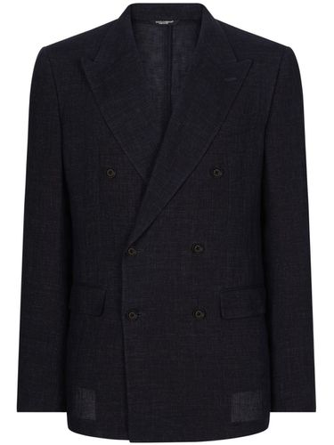 Linen Double-breasted Jacket - Dolce & Gabbana - Modalova