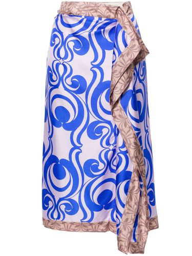 Printed Silk Midi Skirt - Dries Van Noten - Modalova