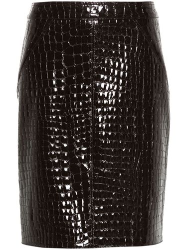 Croco Embossed Leather Midi Skirt - Tom Ford - Modalova