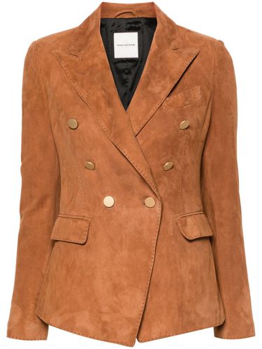 Suede Double-breasted Jacket - Tagliatore - Modalova