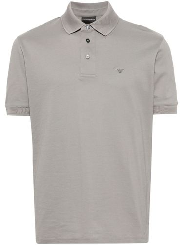 Logo Cotton Polo Shirt - Emporio Armani - Modalova