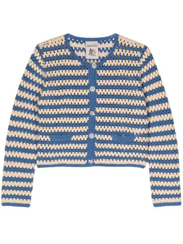 Natalie Striped Cotton Cardigan - Semicouture - Modalova