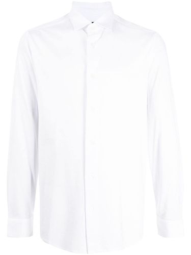 Logo Cotton Blend Shirt - Emporio Armani - Modalova