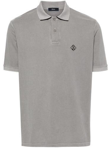HERNO - Logo Cotton Polo Shirt - Herno - Modalova