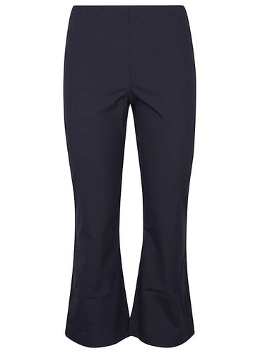 Cropped Flared Cotton Blend Trousers - Liviana Conti - Modalova