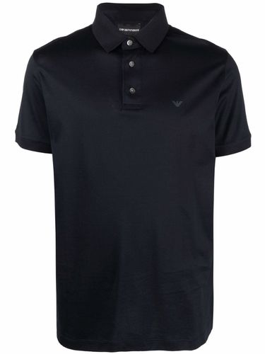 Logo Cotton Blend Polo Shirt - Emporio Armani - Modalova