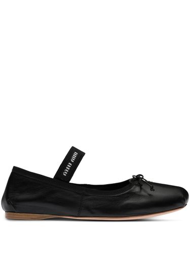 MIU MIU - Leather Ballet Flats - Miu Miu - Modalova