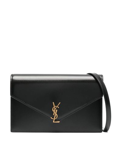 Monogram Leather Wallet On Chain - Saint Laurent - Modalova