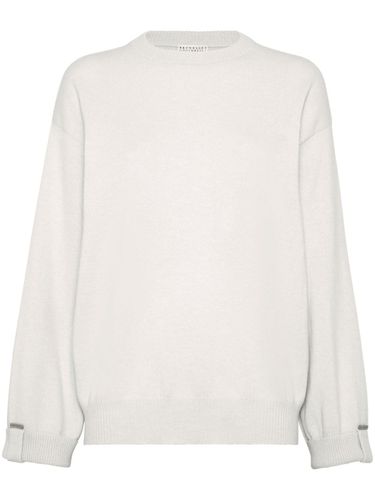 Cashmere Sweater With Shiny Details - Brunello Cucinelli - Modalova