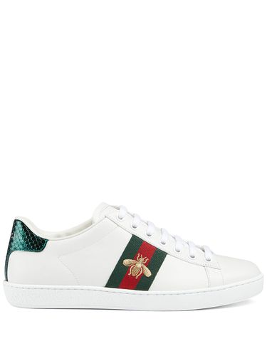 GUCCI - Ace Leahter Sneakers - Gucci - Modalova