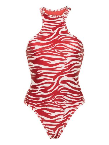 Zebra Print One-piece Swimsuit - The Attico - Modalova