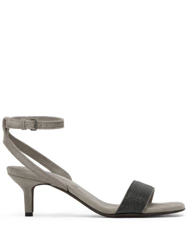 Suede High Heels Sandals - Brunello Cucinelli - Modalova